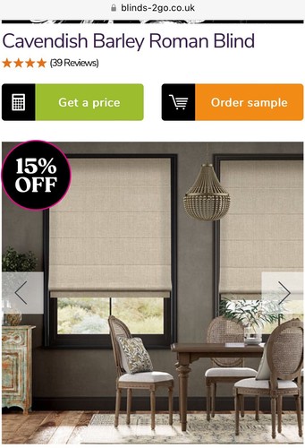 Roman blinds made measure - made,