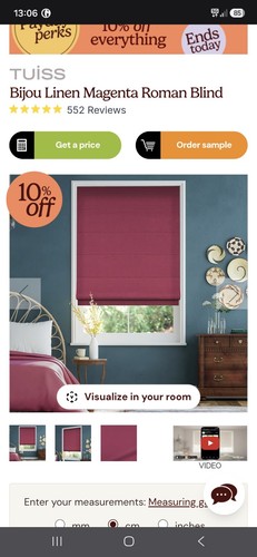 Blinds linen magenta - linen,