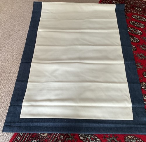 Off white cream - with, navy