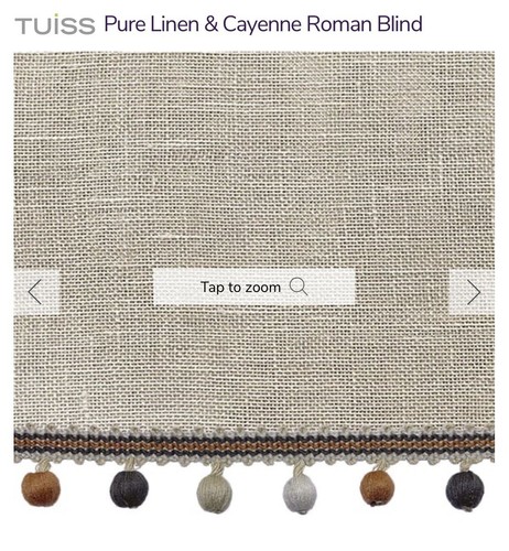 Linen cayenne roman blind - linen,